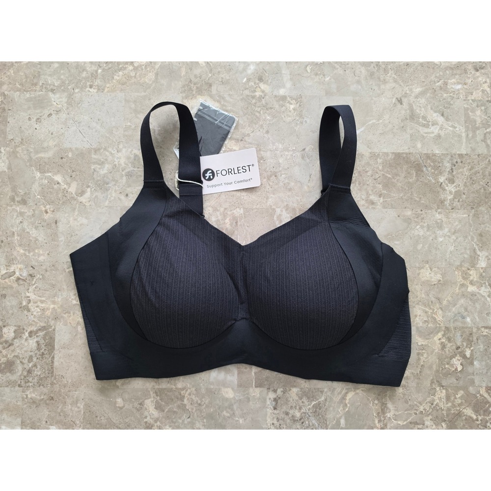 Forlest Support Your Comfort Wireless Bra Black Full Coverage 2XL ZCI0509BK2XL